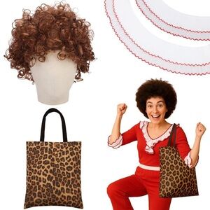 3 Pcs Halloween Fifty Brithday Costume Kick Lady Saturday Night Skit Costume